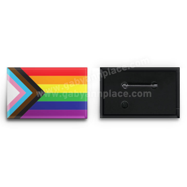 Modern Pride Flag Rectangular Button