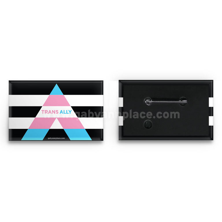 Trans Ally Rectangular Button