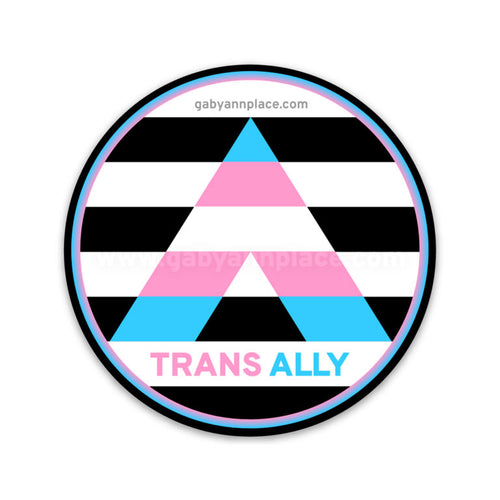 Trans Ally Round Sticker