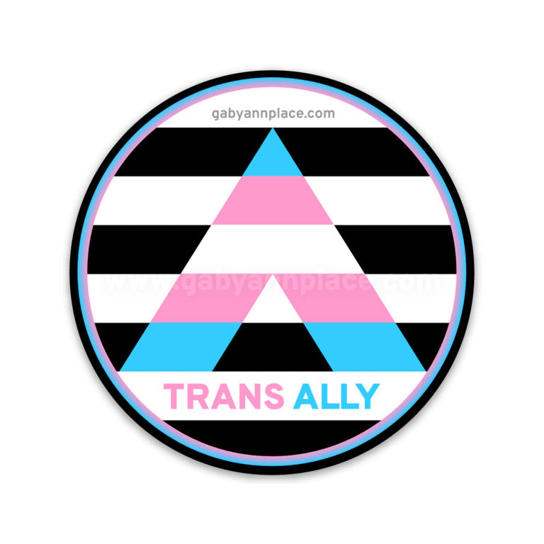 Trans Ally Round Sticker