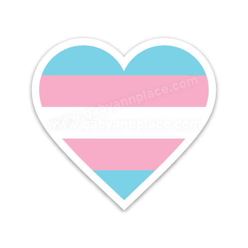 Heart of Transgender Pride Full Color Magnet