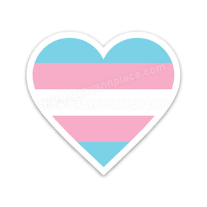 Heart of Transgender Pride Full Color Magnet