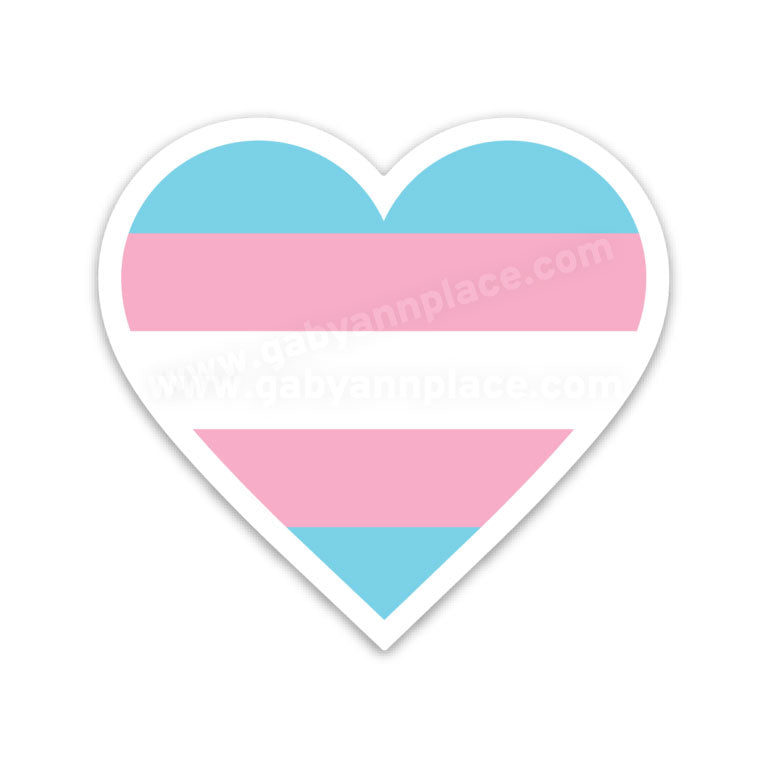 Heart of Transgender Pride Full Color Magnet