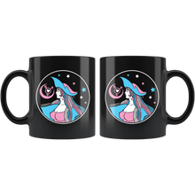 Load image into Gallery viewer, Transgender Defender Gal logo Black Ceramic Mug