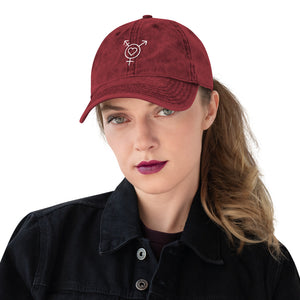 Transgender Symbol with Heart Vintage Cotton Twill Cap